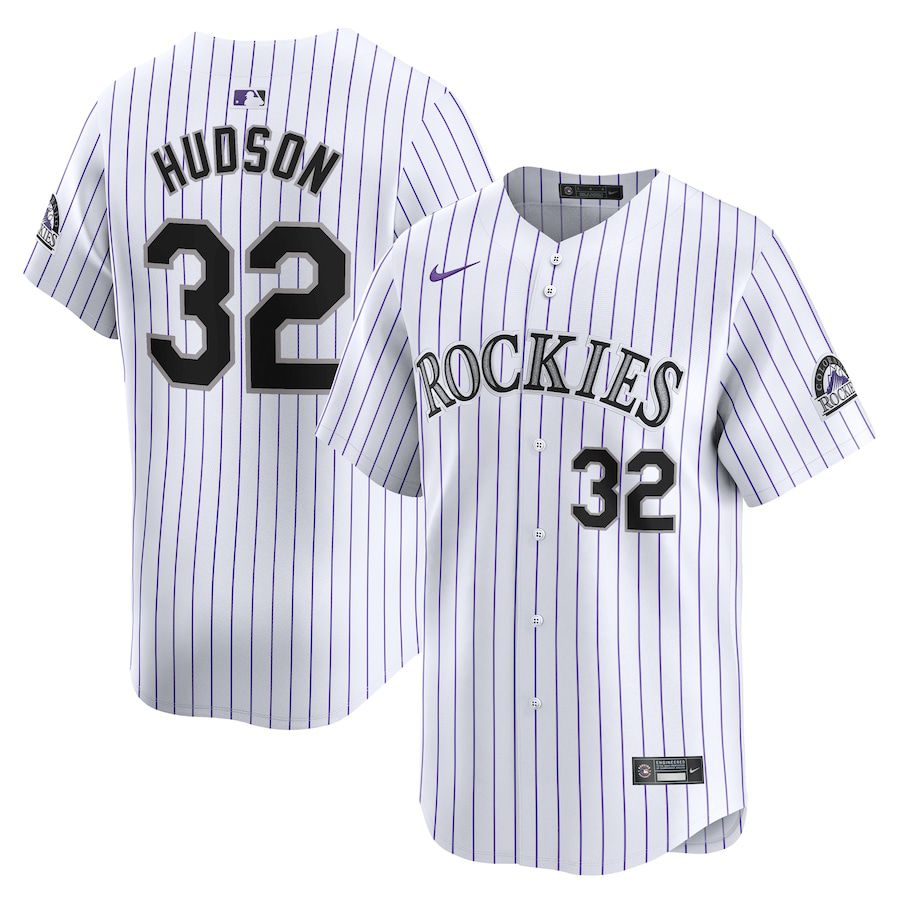 Men Colorado Rockies #32 Dakota Hudson Nike White Home Limited Player MLB Jersey-0